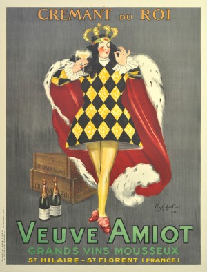 Art deco poster by Cappiello Veuve Amiot King of sparkling wines 1920